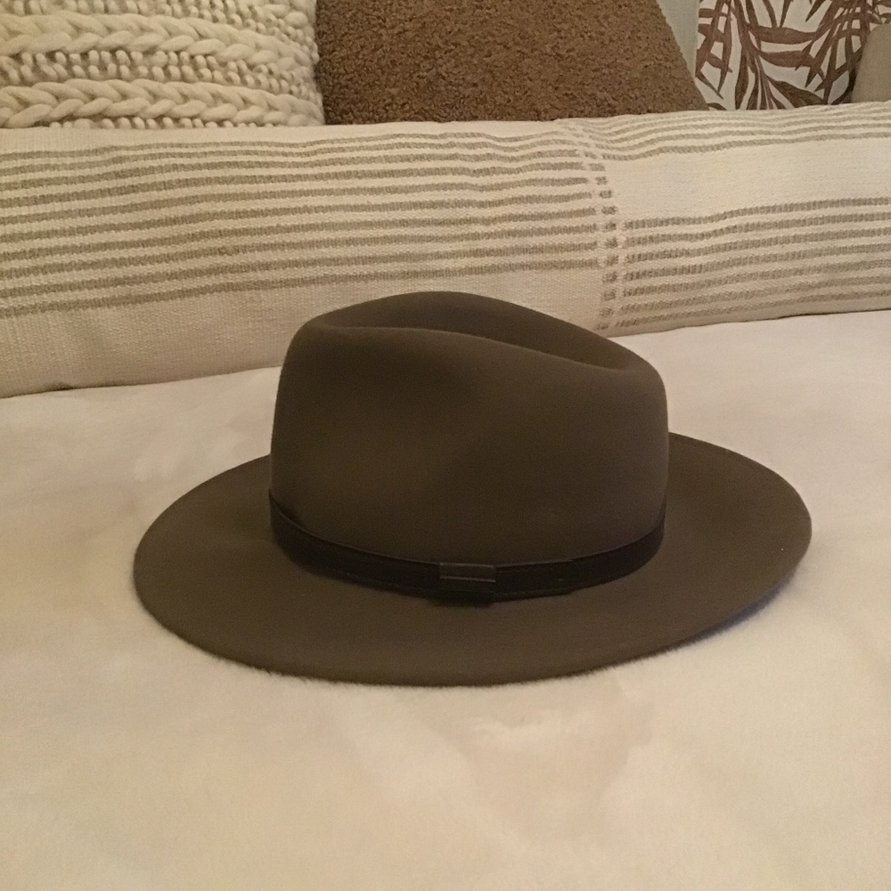 Pendleton Wool Hat Olive Taupe Neutral 100% Wool